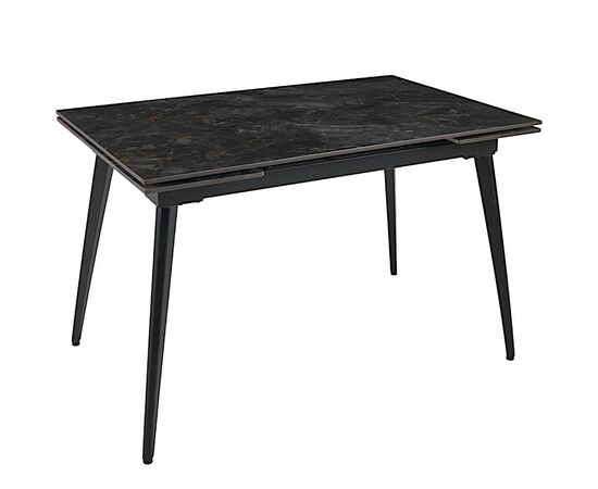 Стол керамический DENVER  UMBER GLOSS 120, каркас черный, изображение 2 | Интернет магазин мебели и декора LifeDekor