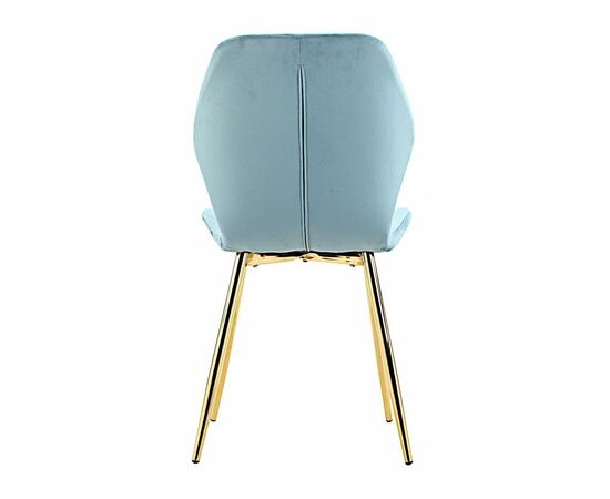 Стул ABEL велюр океан, каркас золото, изображение 2 | Интернет магазин мебели и декора LifeDekor