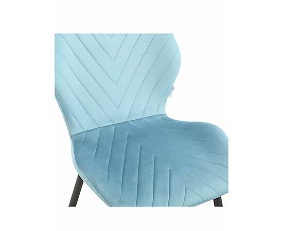 Стул ABEL велюр океан, каркас черный, изображение 2 | Интернет магазин мебели и декора LifeDekor