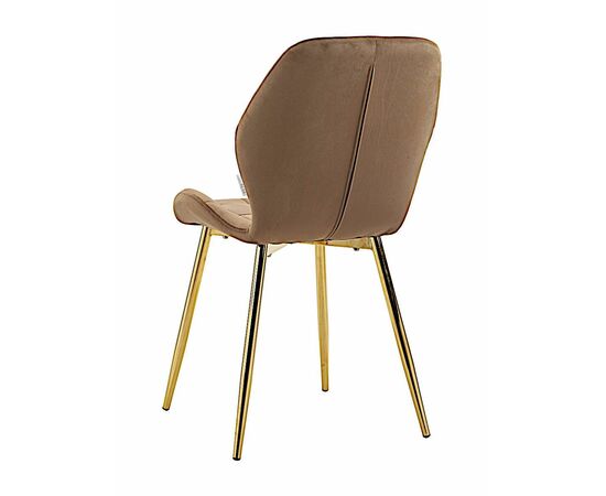 Стул LOLA велюр капучино, каркас золото, изображение 5 | Интернет магазин мебели и декора LifeDekor