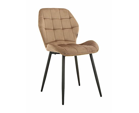 Стул LOLA велюр капучино, каркас черный | Интернет магазин мебели и декора LifeDekor