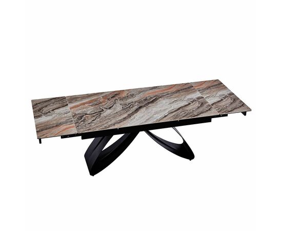 Стол керамический KENIA Porsche grey 160-240/90*76, каркас черный, изображение 7 | Интернет магазин мебели и декора LifeDekor