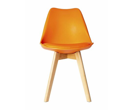 Стул FRANKFURT экокожа оранжевый, изображение 2 | Интернет магазин мебели и декора LifeDekor