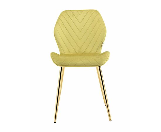 Стул ABEL велюр оливковый, каркас золото, изображение 7 | Интернет магазин мебели и декора LifeDekor