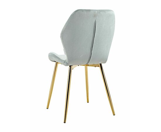 Стул SALLY велюр пыльно-голубой, каркас золото, изображение 5 | Интернет магазин мебели и декора LifeDekor