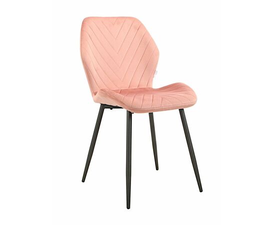 Стул ABEL велюр пыльно-розовый, каркас черный | Интернет магазин мебели и декора LifeDekor