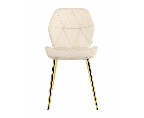 Стул BATT велюр какао, каркас золото, изображение 3 | Интернет магазин мебели и декора LifeDekor