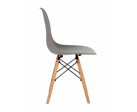 Стул пластиковый Eames DSW серо-коричневый, изображение 3 | Интернет магазин мебели и декора LifeDekor