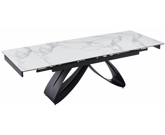 Стол керамический KENIA Bentley whie 160-240/90*76, каркас черный, изображение 2 | Интернет магазин мебели и декора LifeDekor