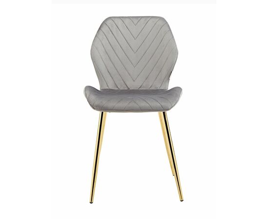 Стул ABEL велюр темно-серый, каркас золото, изображение 3 | Интернет магазин мебели и декора LifeDekor