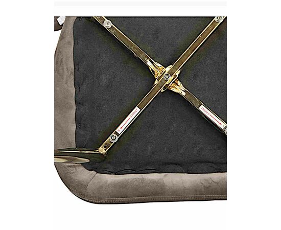 Стул ABEL велюр серый, каркас золото, изображение 8 | Интернет магазин мебели и декора LifeDekor