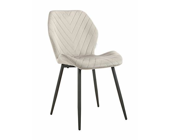 Стул ABEL велюр серый, каркас черный | Интернет магазин мебели и декора LifeDekor