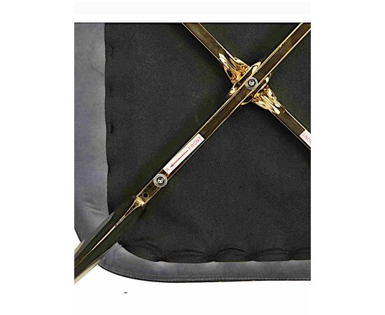 Стул MOLLY велюр серо-голубой, каркас золото, изображение 8 | Интернет магазин мебели и декора LifeDekor