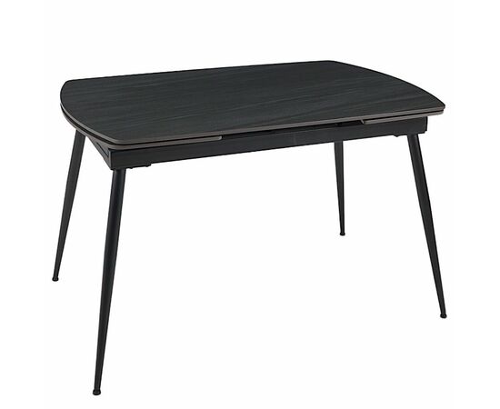 Стол керамический TEXAS  ANTRACITE MATT 120, каркас черный, изображение 2 | Интернет магазин мебели и декора LifeDekor