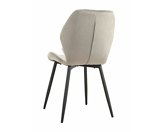 Стул MOLLY велюр серый, каркас черный, изображение 5 | Интернет магазин мебели и декора LifeDekor