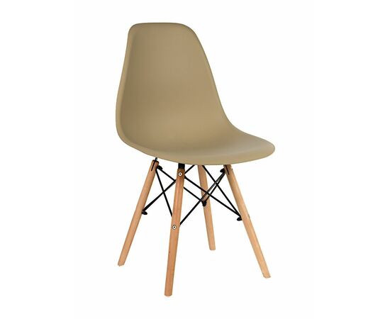 Стул пластиковый Eames DSW кофе с молоком | Интернет магазин мебели и декора LifeDekor