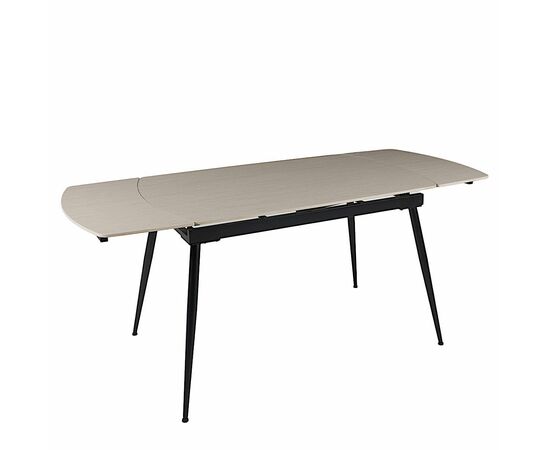 Стол керамический TEXAS  SAND MATT 120, каркас черный | Интернет магазин мебели и декора LifeDekor