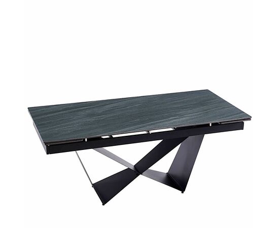 Стол керамический MIRAGE AustriIia sand black 180-240/90*76, каркас черный, изображение 6 | Интернет магазин мебели и декора LifeDekor