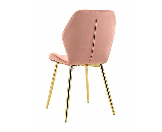 Стул ABEL велюр пыльно-розовый, каркас золото, изображение 5 | Интернет магазин мебели и декора LifeDekor