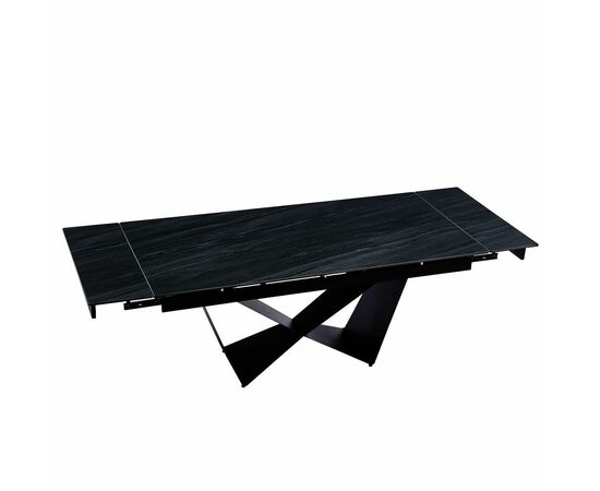 Стол керамический MIRAGE AustriIia sand black 180-240/90*76, каркас черный, изображение 5 | Интернет магазин мебели и декора LifeDekor