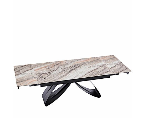 Стол керамический KENIA Porsche grey 160-240/90*76, каркас черный, изображение 5 | Интернет магазин мебели и декора LifeDekor