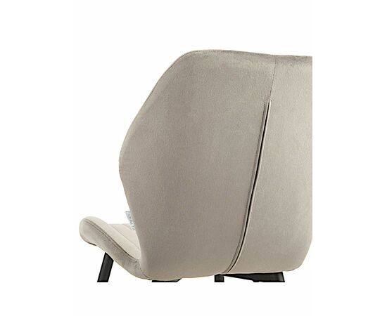 Стул MOLLY велюр серый, каркас черный, изображение 6 | Интернет магазин мебели и декора LifeDekor