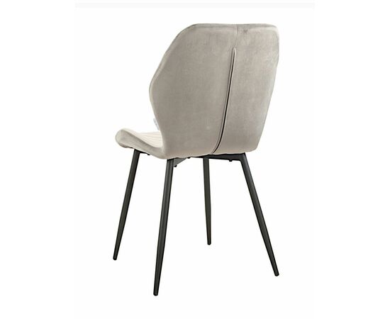 Стул ABEL велюр серый, каркас черный, изображение 5 | Интернет магазин мебели и декора LifeDekor