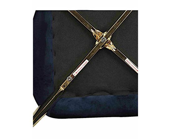 Стул LOLA велюр темно-синий, каркас золото, изображение 8 | Интернет магазин мебели и декора LifeDekor