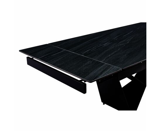 Стол керамический MIRAGE AustriIia sand black 180-240/90*76, каркас черный, изображение 7 | Интернет магазин мебели и декора LifeDekor
