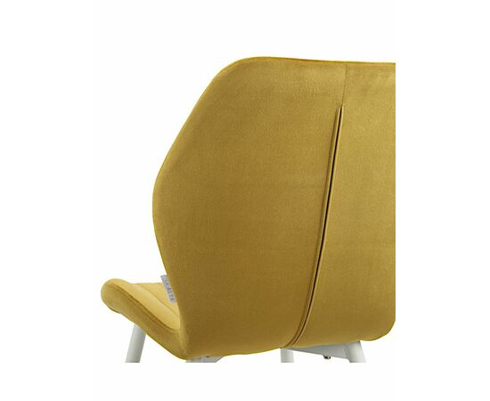 Стул MOLLY велюр горчичный, каркас белый, изображение 6 | Интернет магазин мебели и декора LifeDekor