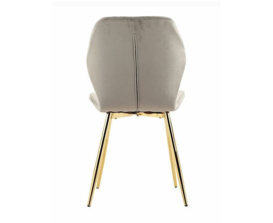 Стул ABEL велюр серый, каркас золото, изображение 7 | Интернет магазин мебели и декора LifeDekor