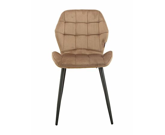 Стул LOLA велюр капучино, каркас черный, изображение 3 | Интернет магазин мебели и декора LifeDekor