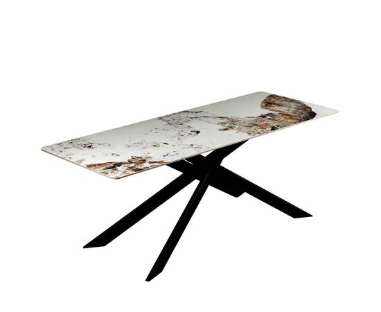 Стол керамический MERLIN Pandora 2 200*80*76, каркас черный, изображение 2 | Интернет магазин мебели и декора LifeDekor