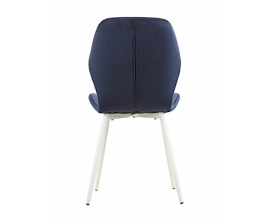 Стул LOLA велюр темно-синий, каркас белый, изображение 7 | Интернет магазин мебели и декора LifeDekor