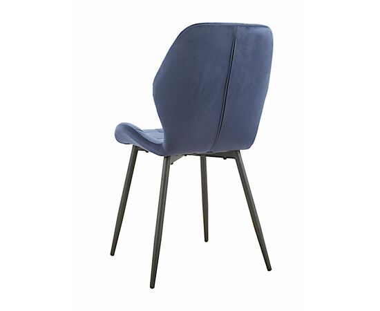 Стул LOLA велюр темно-синий, каркас черный, изображение 5 | Интернет магазин мебели и декора LifeDekor