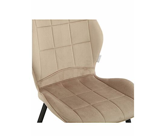 Стул SALLY велюр мокко, каркас черный, изображение 2 | Интернет магазин мебели и декора LifeDekor