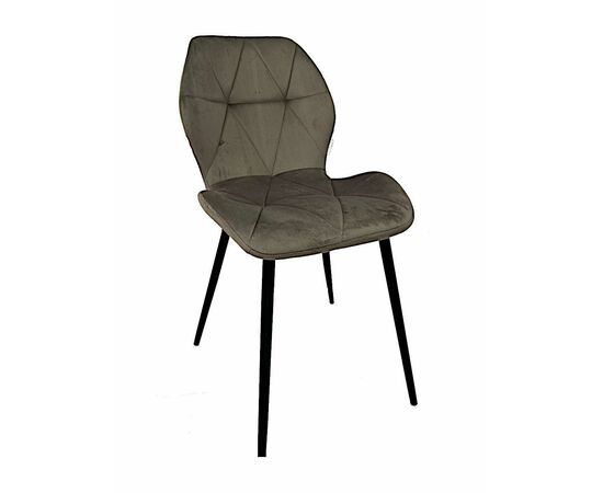 Стул BATT велюр шоколад, каркас черный | Интернет магазин мебели и декора LifeDekor