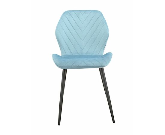 Стул ABEL велюр океан, каркас черный, изображение 3 | Интернет магазин мебели и декора LifeDekor