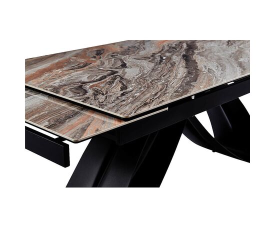 Стол керамический KENIA Porsche grey 160-240/90*76, каркас черный, изображение 9 | Интернет магазин мебели и декора LifeDekor