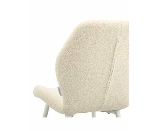 Стул BATT букле бежевый, каркас белый, изображение 6 | Интернет магазин мебели и декора LifeDekor