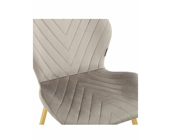 Стул ABEL велюр серый, каркас золото, изображение 2 | Интернет магазин мебели и декора LifeDekor
