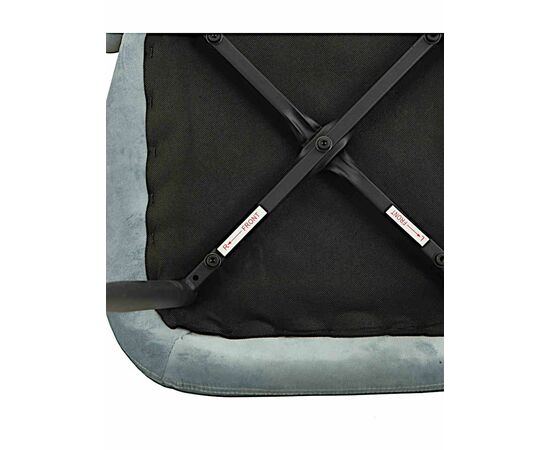 Стул SALLY велюр пыльно-голубой, каркас черный, изображение 8 | Интернет магазин мебели и декора LifeDekor