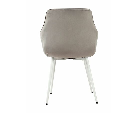 Стул STELLA велюр серый, каркас белый, изображение 7 | Интернет магазин мебели и декора LifeDekor