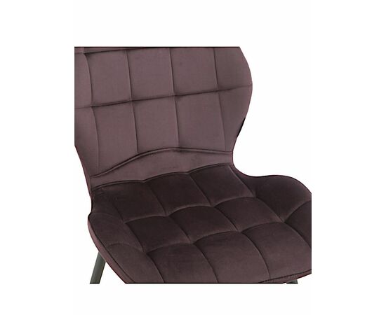 Стул LOLA велюр баклажан, каркас черный, изображение 2 | Интернет магазин мебели и декора LifeDekor