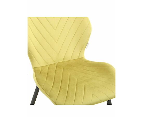 Стул ABEL велюр оливковый, каркас черный, изображение 2 | Интернет магазин мебели и декора LifeDekor