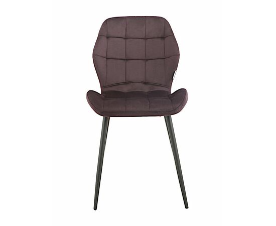 Стул LOLA велюр баклажан, каркас черный, изображение 3 | Интернет магазин мебели и декора LifeDekor