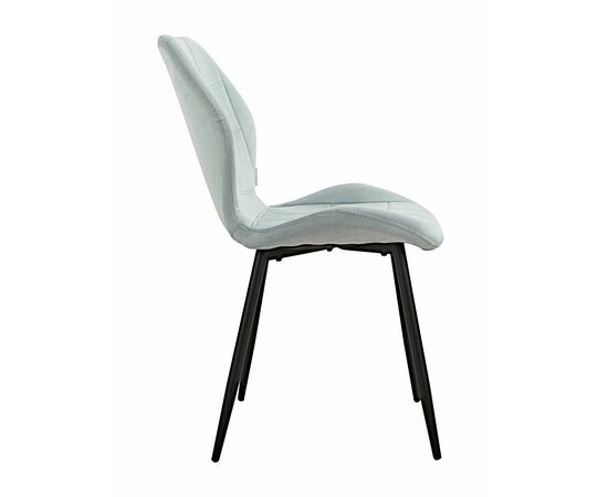 Стул SALLY велюр пыльно-голубой, каркас черный, изображение 4 | Интернет магазин мебели и декора LifeDekor