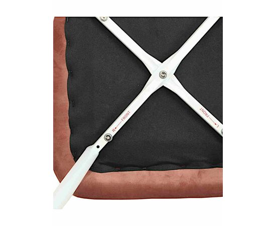 Стул ABEL велюр пыльно-розовый, каркас белый, изображение 5 | Интернет магазин мебели и декора LifeDekor