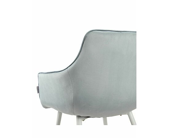 Стул CATALINA велюр пыльно-голубой, каркас белый, изображение 6 | Интернет магазин мебели и декора LifeDekor