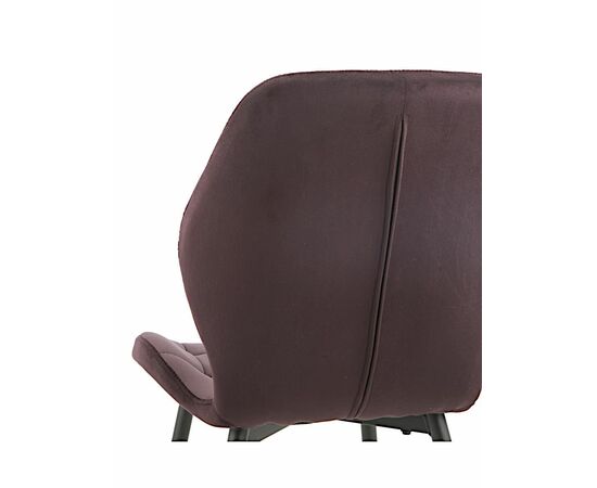 Стул LOLA велюр баклажан, каркас черный, изображение 6 | Интернет магазин мебели и декора LifeDekor